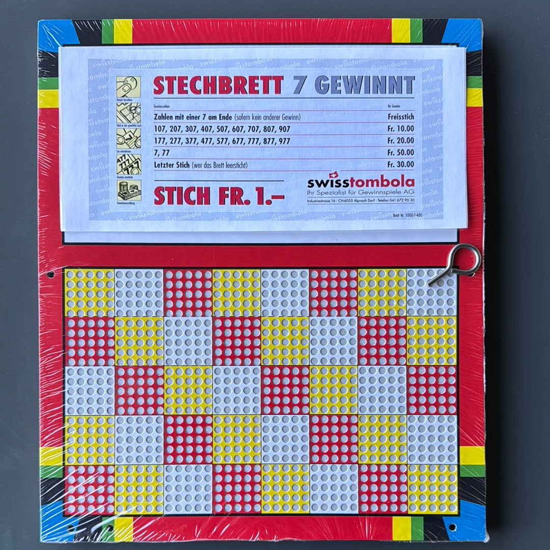 1000 Swisstombola Lose im Stechbrett Nr. 1 - 1'000 + Gewinnplan