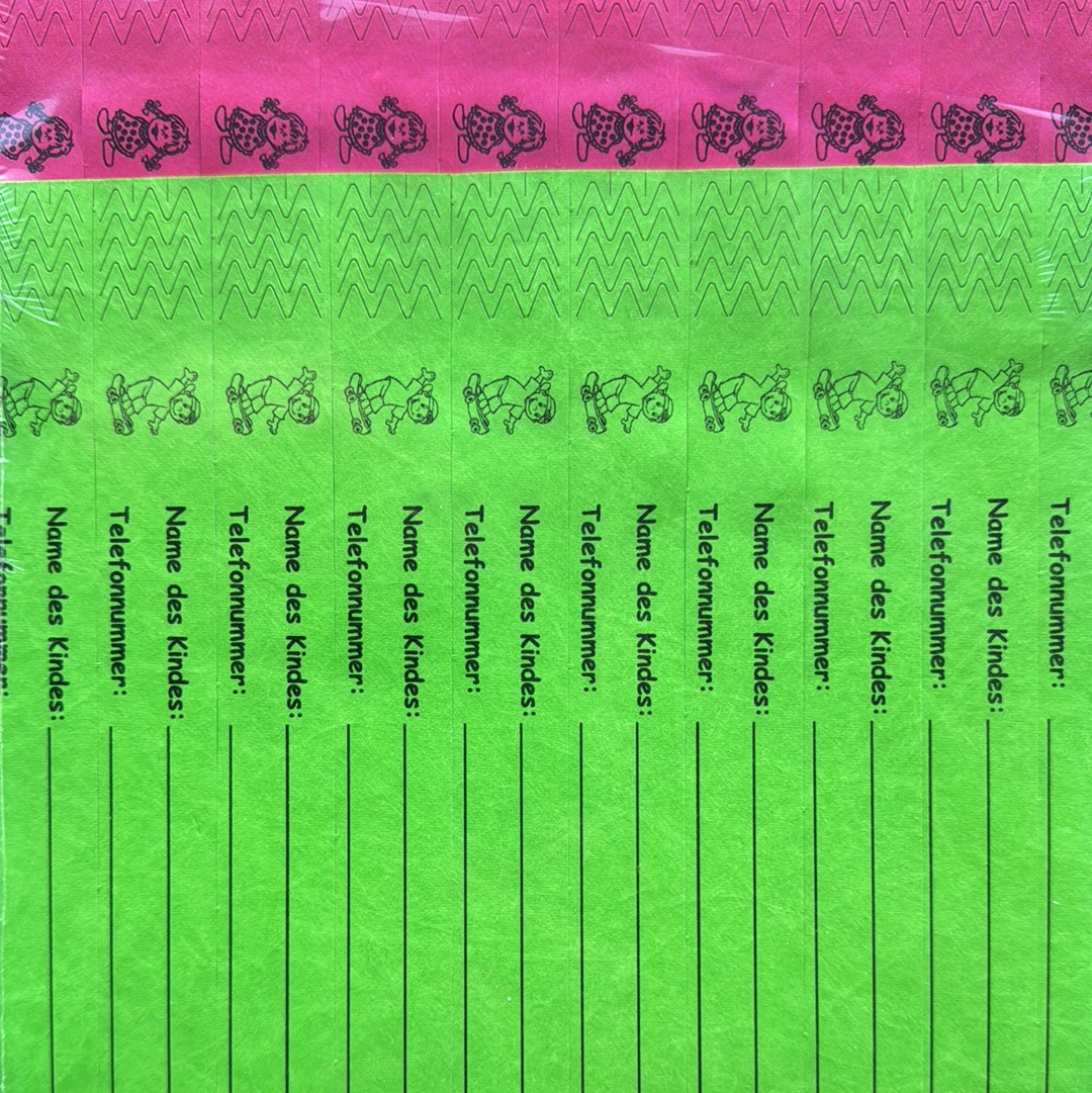 100 Tystar-Eintritts-Kontroller Kinderbänder