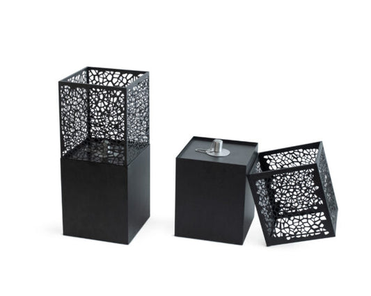 Öl Lampe Feu du Jardin ALADDIN 50 Schwarz 22x22x50 cm