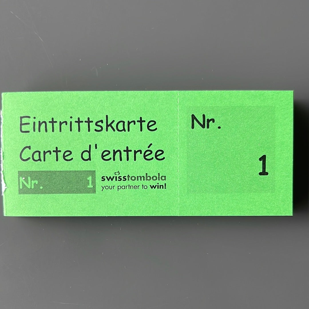 100 Eintrittskarten am Block grün