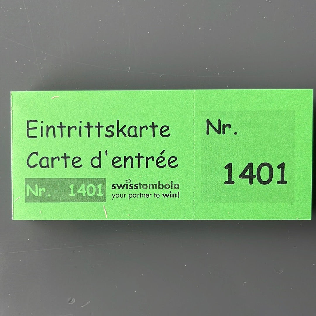 100 Eintrittskarten am Block grün