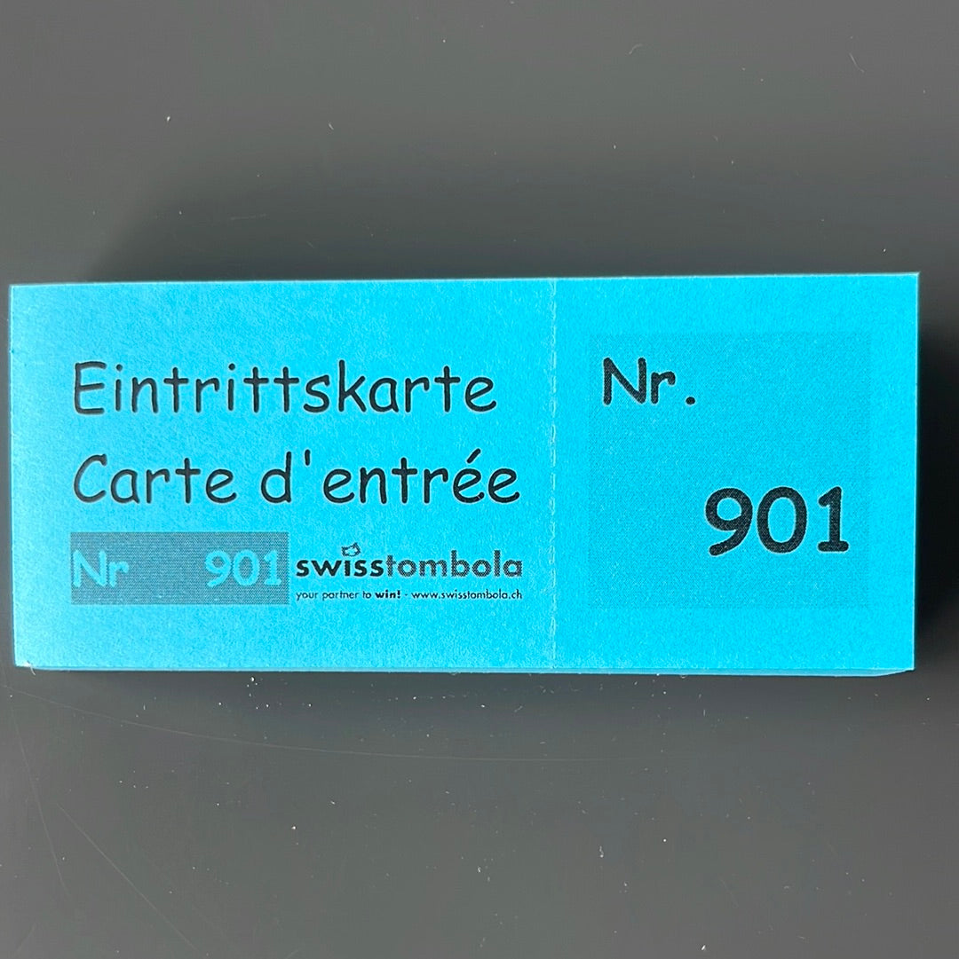 100 Eintrittskarten am Block blau