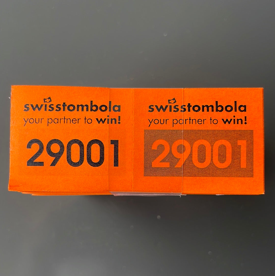 1000 Doppelnummern am Block orange