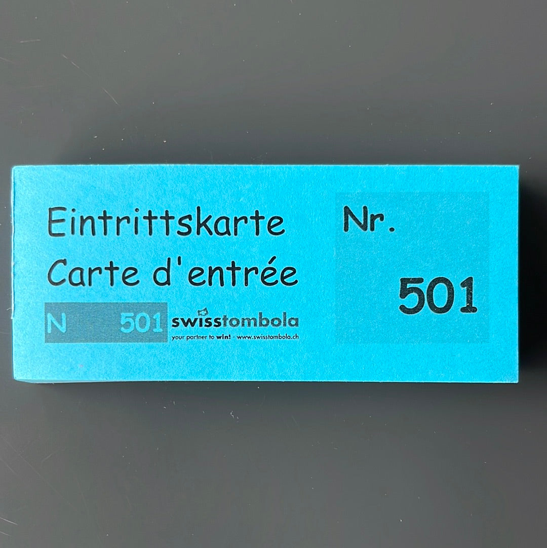 100 Eintrittskarten am Block blau