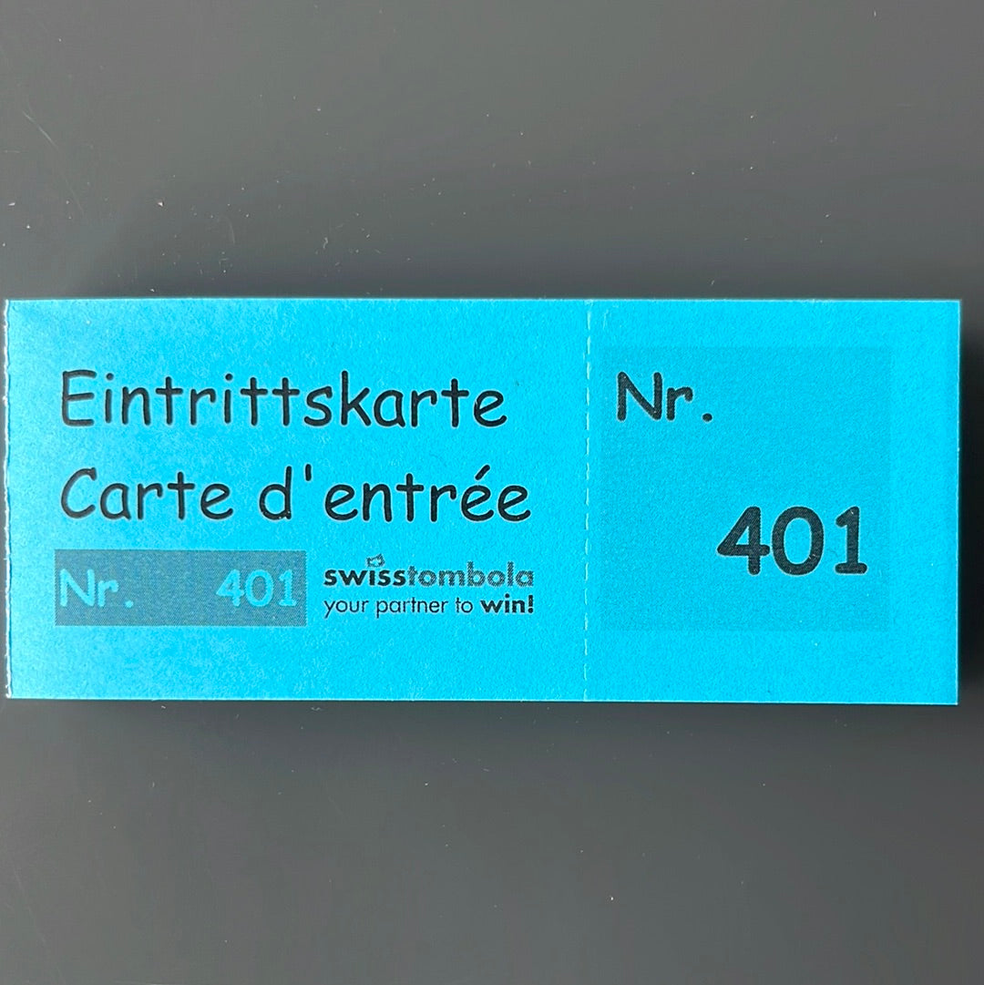 100 Eintrittskarten am Block blau