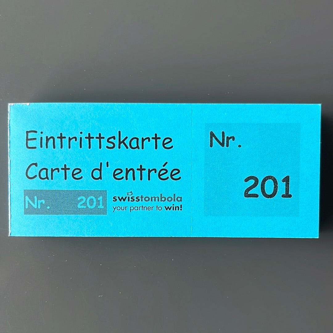 100 Eintrittskarten am Block blau