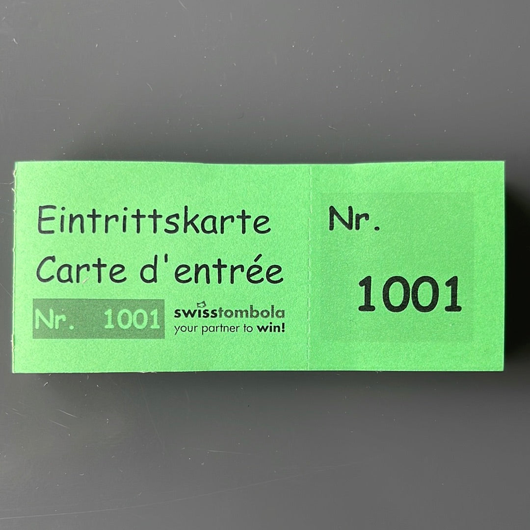 100 Eintrittskarten am Block grün