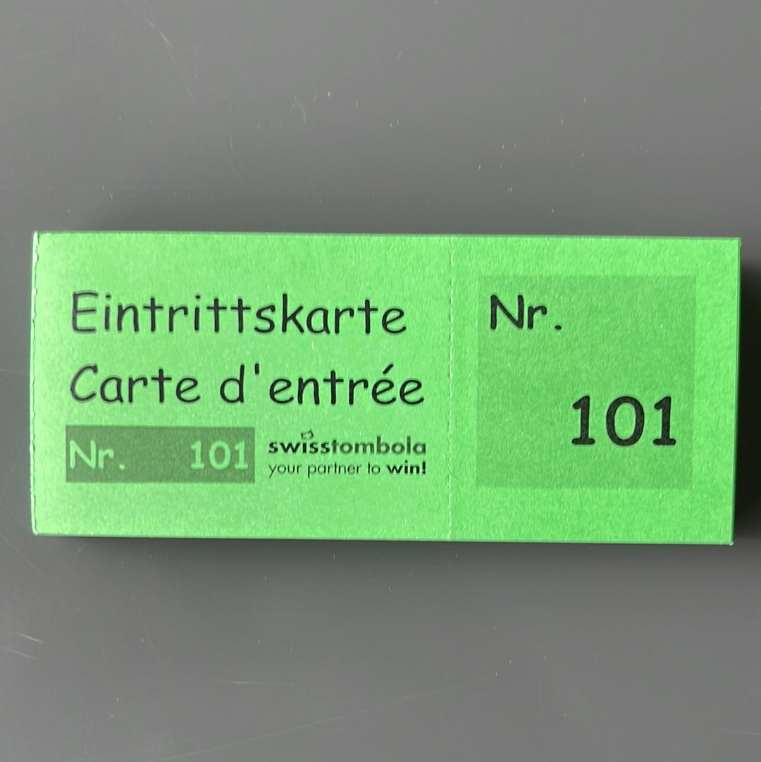 100 Eintrittskarten am Block grün