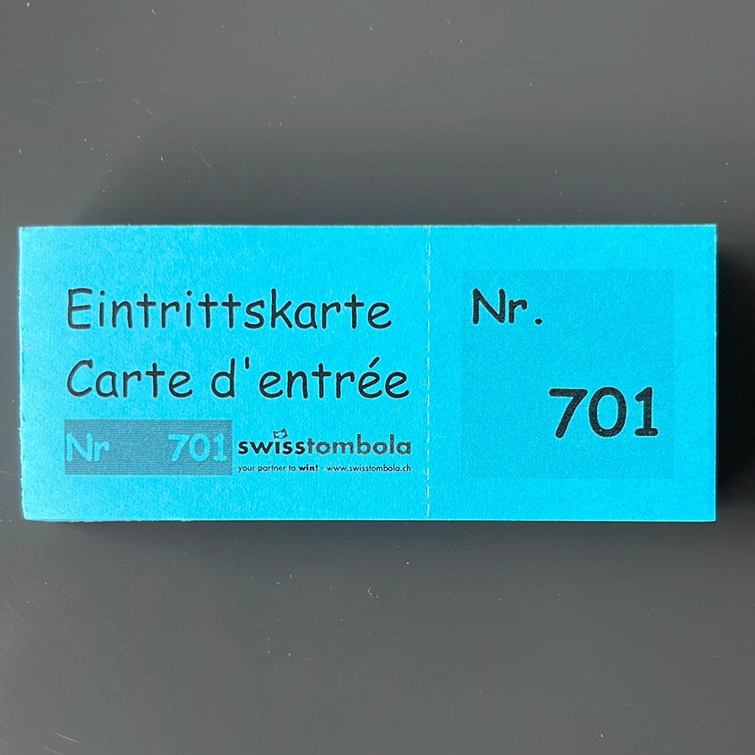 100 Eintrittskarten am Block blau