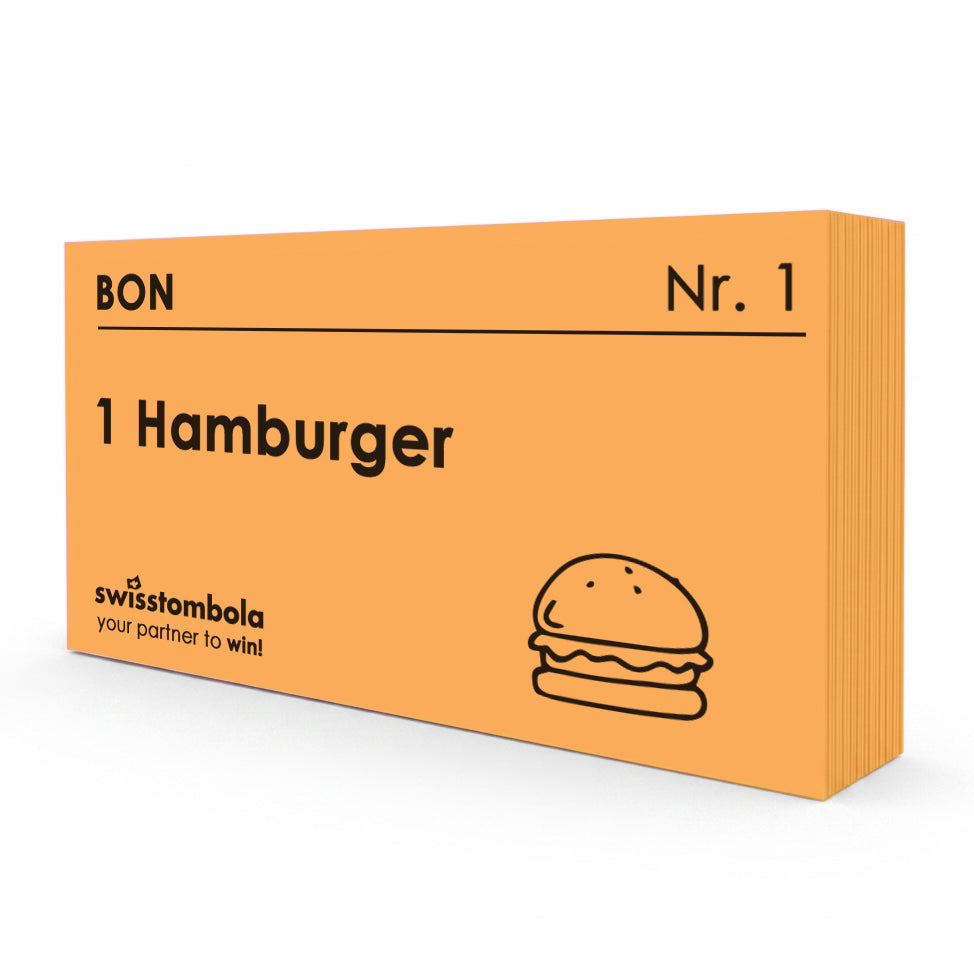 100 Gutscheine am Block, nummeriert, 1 Hamburger