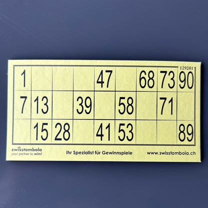 100 Lotto Karten plastifiziert 15 aus 90, 148.5 x 70 mm