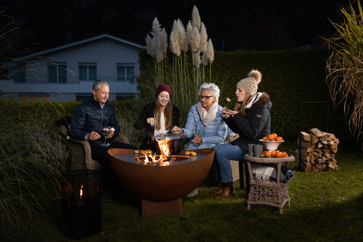 Gartenfeuer & Feuerschale Feu du Jardin WAVE Rost-Optik 100x54 cm
