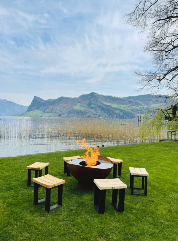 Gartenfeuer & Feuerschale Feu du Jardin WAVE Rost-Optik 100x54 cm
