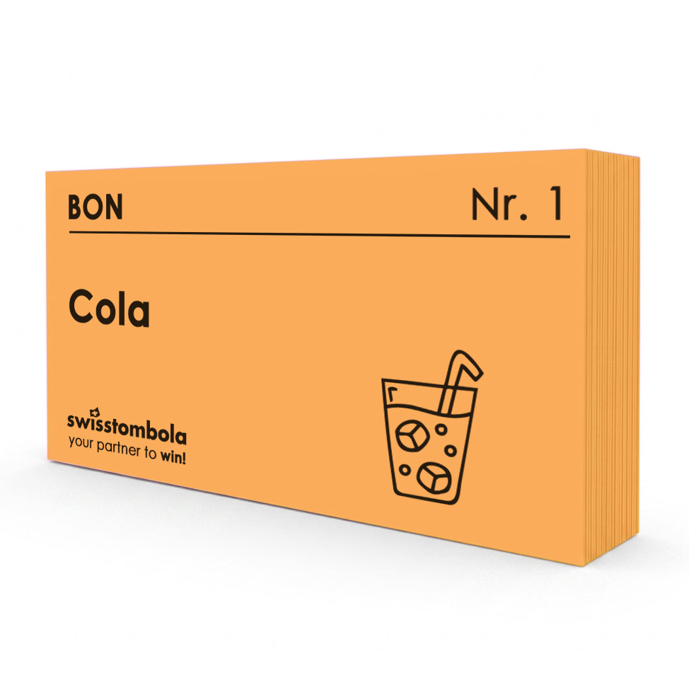 Bonblock „Cola“ nummeriert (100 Blatt, 74x42mm)