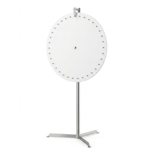 Kauf 1 Glücksrad manuell weiss mit Aluminium Ständer „Swissmade“