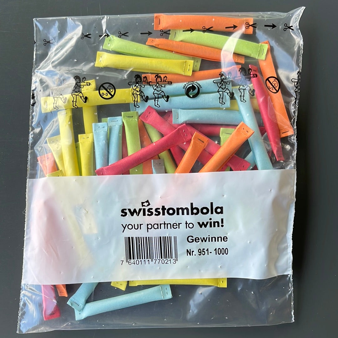 50 Swisstombola Sicherheitslose Treffer mit Nummer (5-farbig)