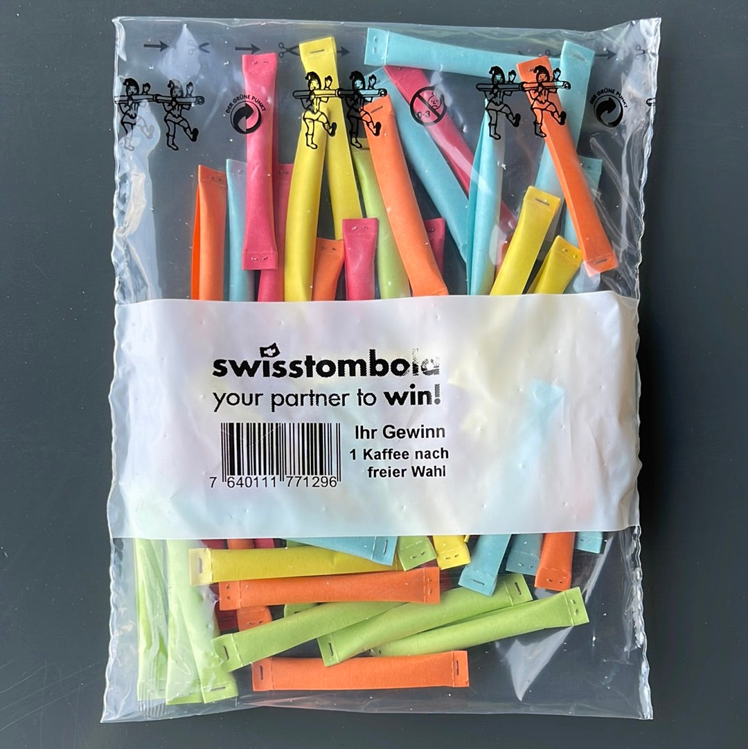 Swisstombola Gastro-Sicherheitslose 50 Stk (Kaffee, Bier, Bratwurst & Mineral)