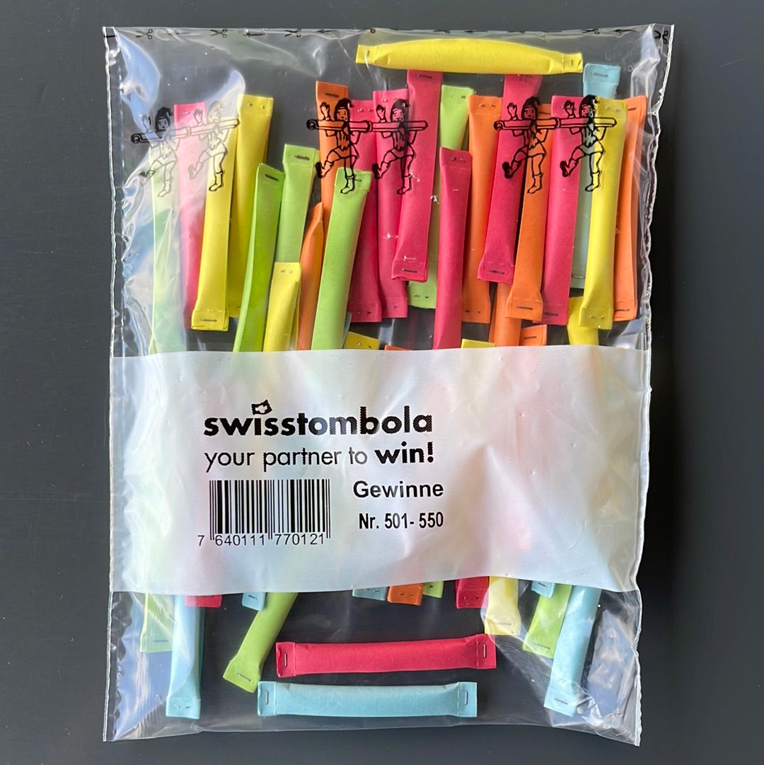 50 Swisstombola Sicherheitslose Treffer mit Nummer (5-farbig)