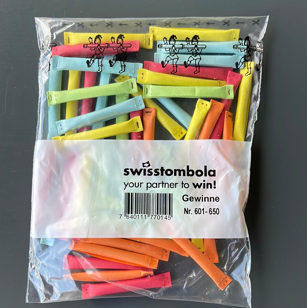 50 Swisstombola Sicherheitslose Treffer mit Nummer (5-farbig)