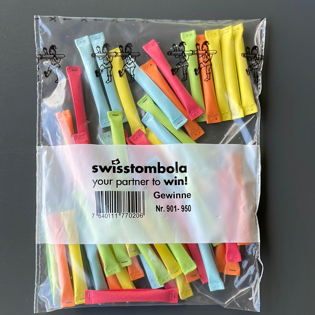 50 Swisstombola Sicherheitslose Treffer mit Nummer (5-farbig)