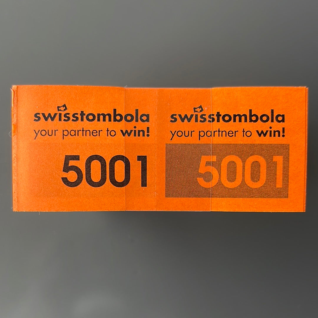 1000 Doppelnummern am Block orange