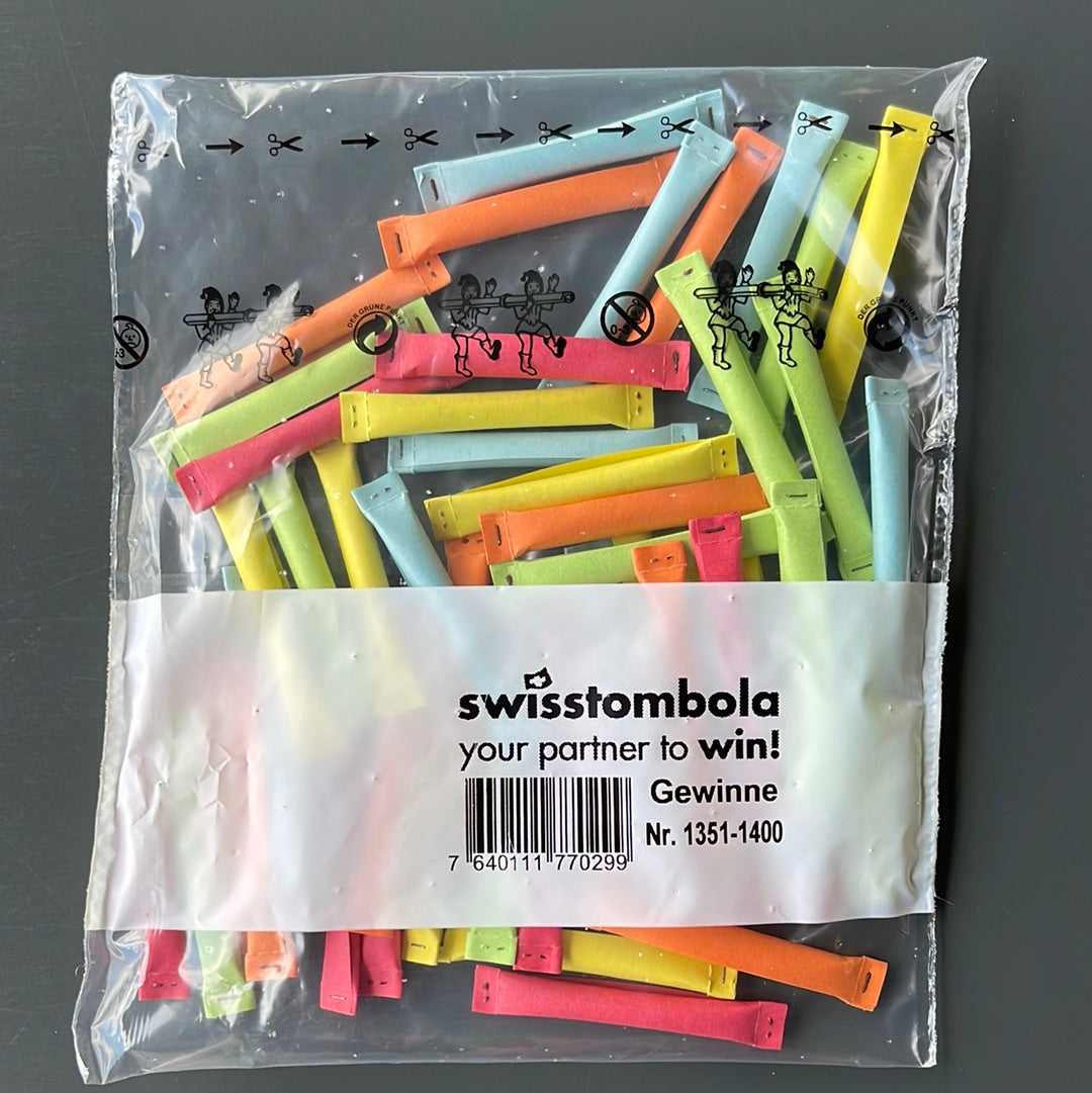 50 Swisstombola Sicherheitslose Treffer mit Nummer (5-farbig)