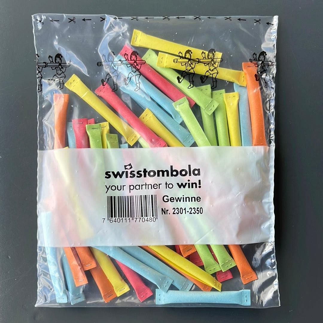 50 Swisstombola Sicherheitslose Treffer mit Nummer (5-farbig)