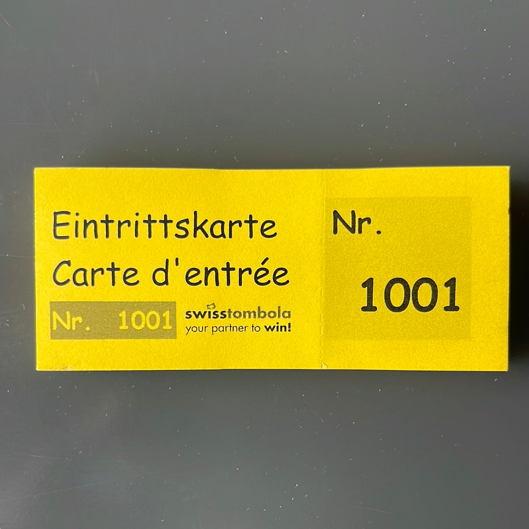 100 Eintrittskarten am Block gelb