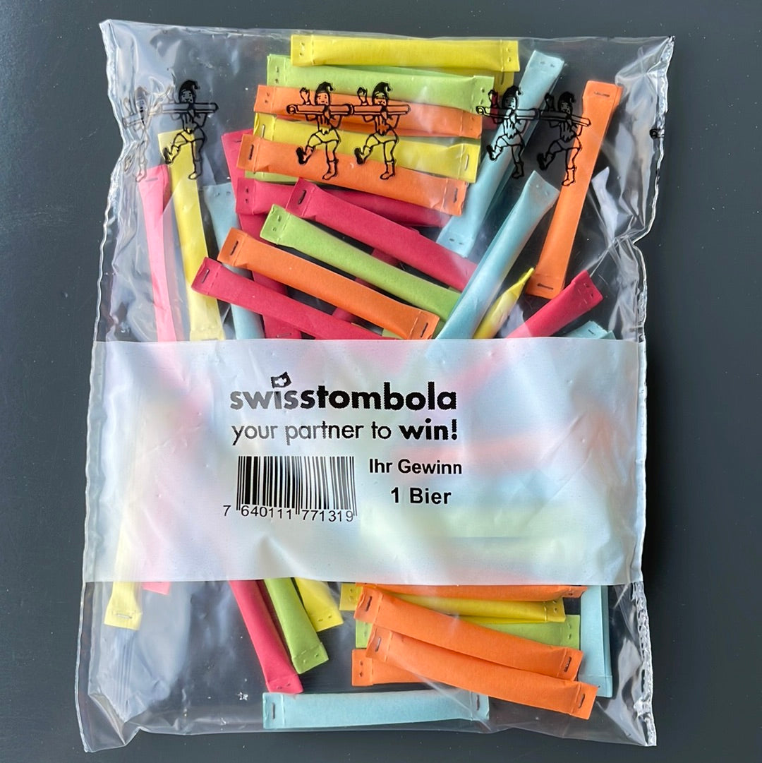 Swisstombola Gastro-Sicherheitslose 50 Stk (Kaffee, Bier, Bratwurst & Mineral)