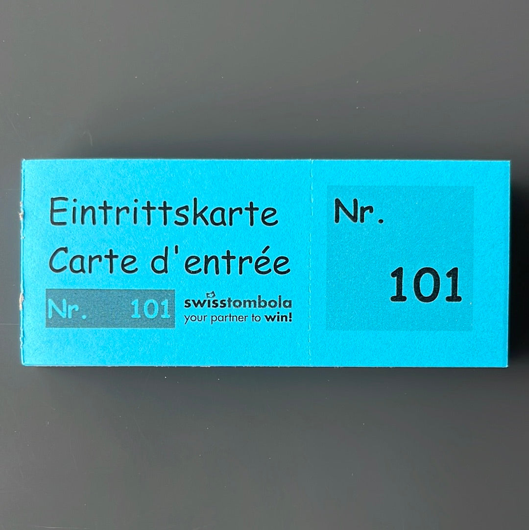 100 Eintrittskarten am Block blau