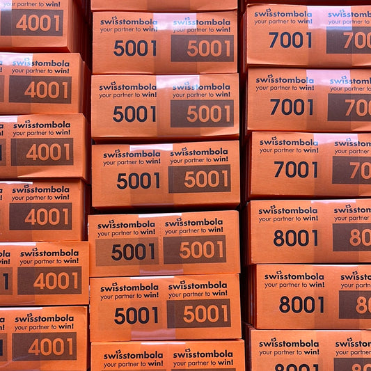 1000 Doppelnummern am Block orange