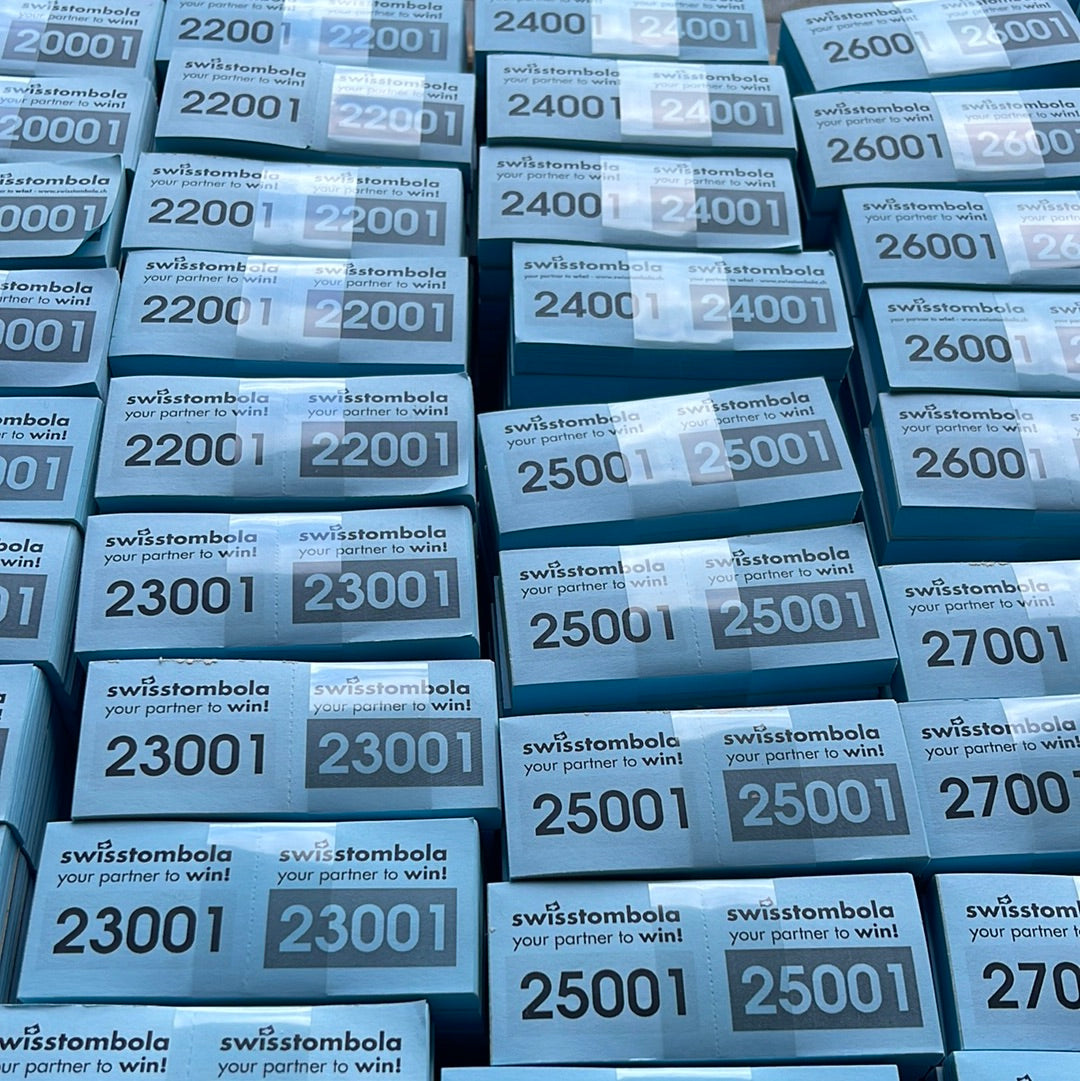 1000 Doppelnummern am Block blau