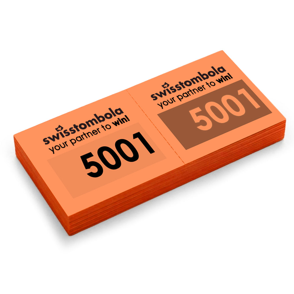 1000 Doppelnummern am Block orange